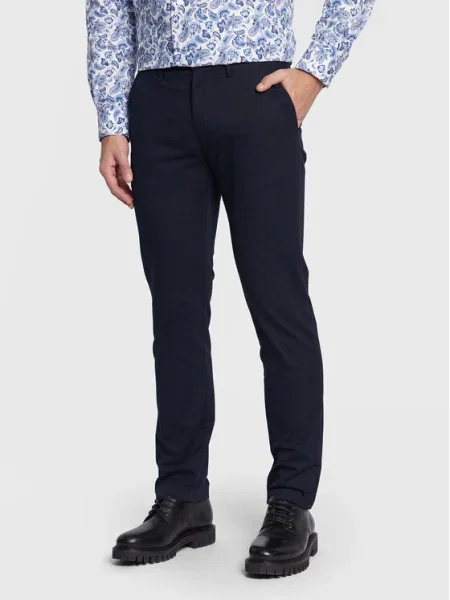 Chino nadrág Tommy Hilfiger sötétkék