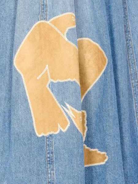 Fustă midi Marni până la genunchi albastru