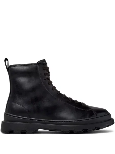 Botine Camper cu șireturi din piele negru