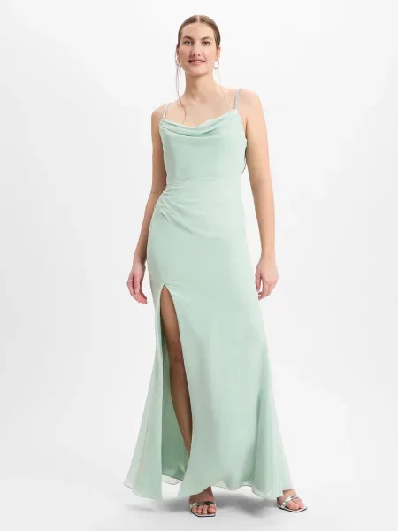 Luxuar Fashion sukienka wieczorowa Kobiety jednolity 32 zielony