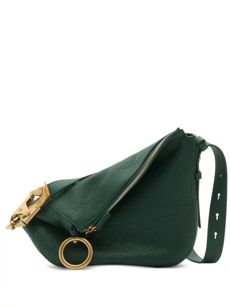 Geanta de piele Burberry din piele verde