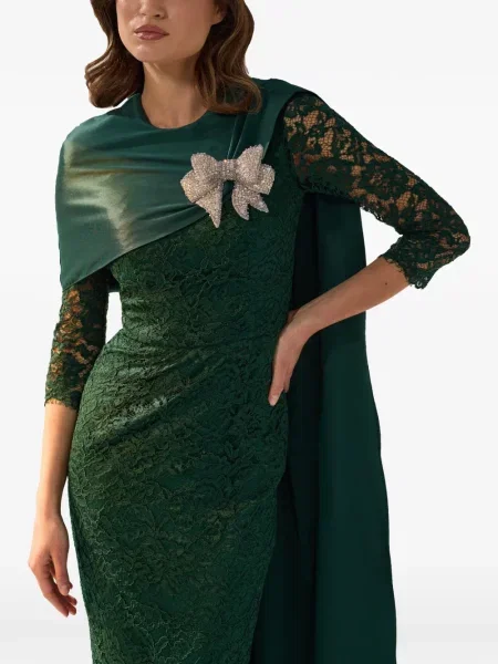 Rochie Silk Love & Lace de mătase verde
