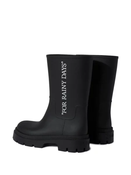 Botine Off-white cu platformă cu imagine alb