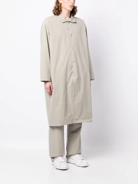 Keprový jednořadý kabát Fear Of God Essentials zelený