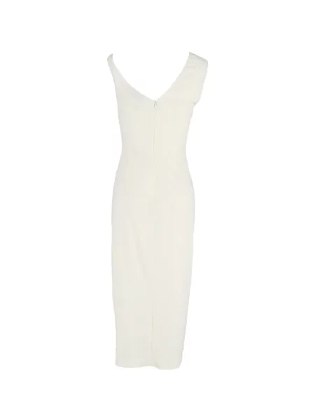 Rochie midi Self-portrait până la genunchi de costum alb