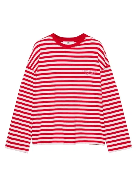 Pull&Bear Tricou PACIFIC RAYAS roșu alb