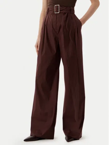 Marella Pantaloni cu cordon MLLNAVILE | Relaxed fit maro