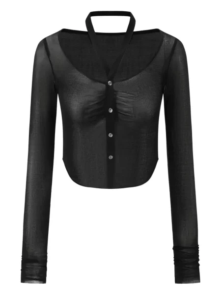 Jedwabny top Oude Waag czarny