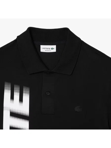 Lacoste Koszulka Polo Z Logo Movement czarna