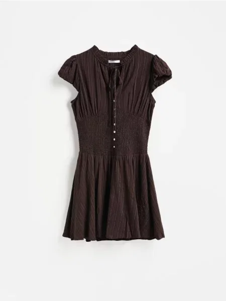 Reserved Rochie mini în dungi maro-închis maro
