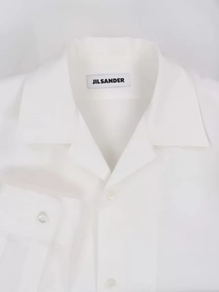 Gulerat cămașă Jil Sander alb