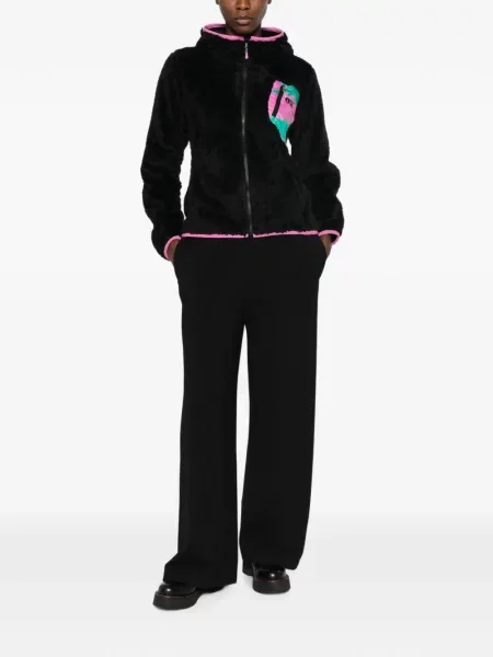 Fleece hoodie Picture μαύρο