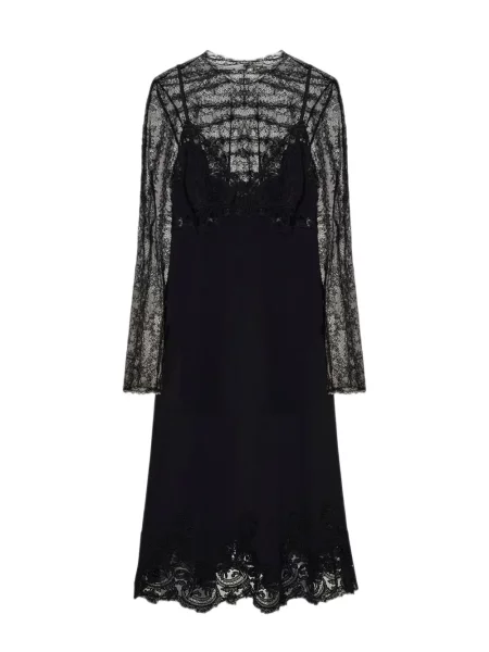 Lung rochie midi Ermanno Scervino din dantelă negru