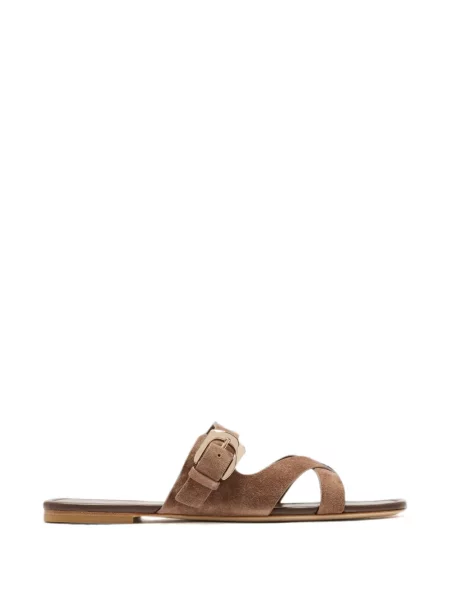 Sandale Stuart Weitzman cu cataramă maro