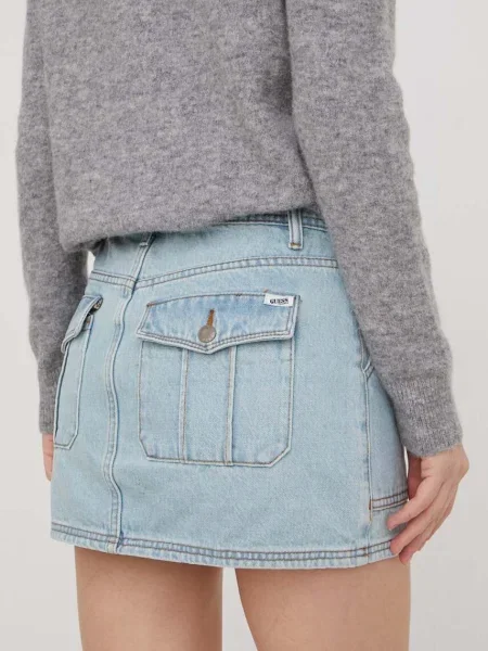 Džínová sukně Guess Originals mini modré