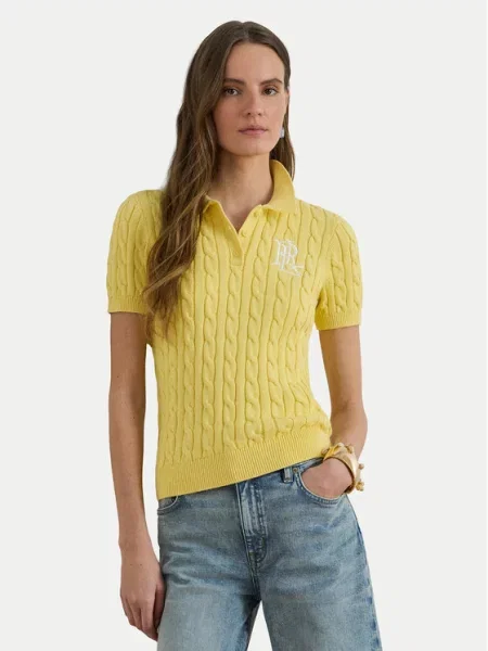 LAUREN RALPH LAUREN Pulover deschis galben