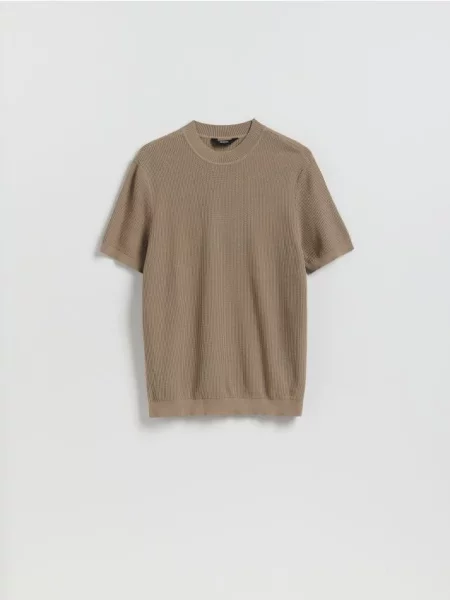 Reserved Pulover structurat maro