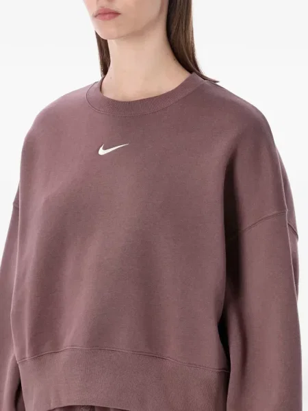 Hanorac cu glugă Nike cu decolteu rotund cu autograf de jumătate de fermoar roz
