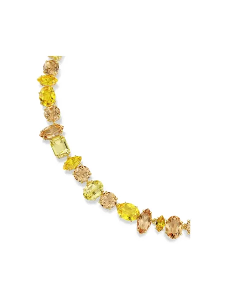 Swarovski naszyjnik pozłacany z kryształem Swarovski GEMA żółty