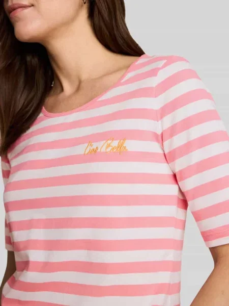 T-shirt o kroju regular fit z mieszanki bawełny z haftem Tom Tailor