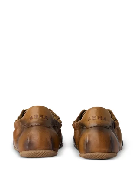 Fűzős bőr sneaker Abra barna