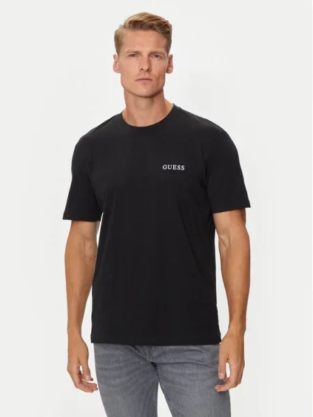 Guess póló 3 db fekete férfi nyomott mintás fehér