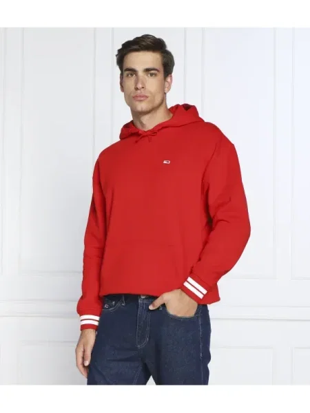 Tommy Jeans Hanorac COLLEGE LOGO | Relaxed fit roșu