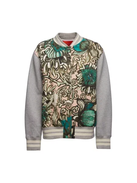 Kurtka bomber La Doublej z nadrukiem różowy