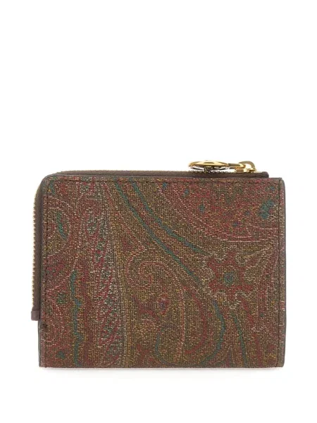 Portofel Etro cu imagine cu model paisley maro