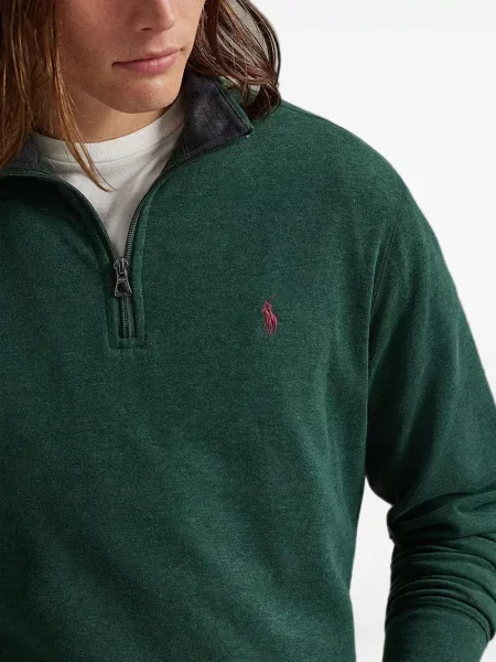 Велурена шапка с козирки Polo Ralph Lauren с автограф черно