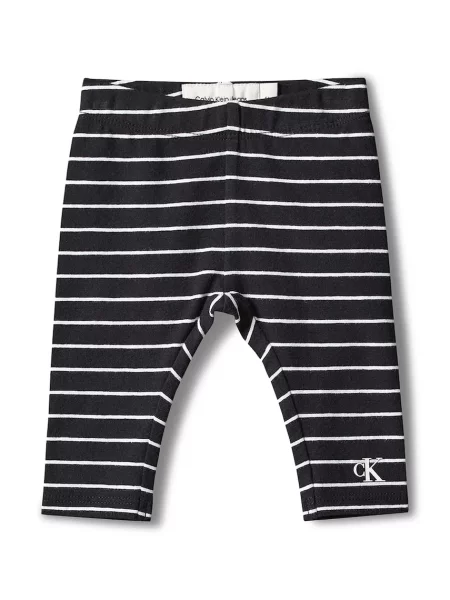 Calvin Klein Jeans hlače za bebe od pamuka s elastanom crna
