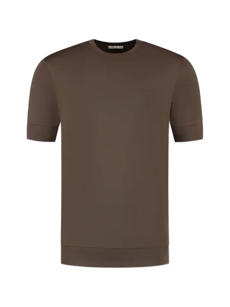 Tricou Stefan Brandt cu decolteu rotund maro
