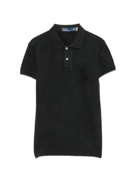 Kratak top Polo Ralph Lauren crna