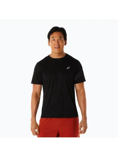 Мъжка тениска за бягане Icon performance black/carrier grey на ASICS черно