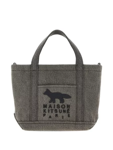 Geantă shopper Maison Kitsune negru