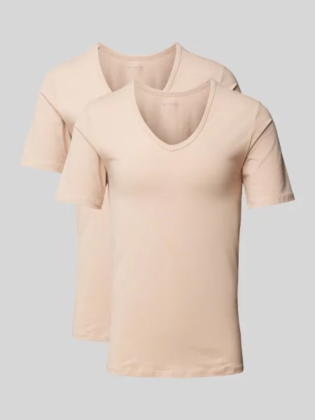T-shirt z dekoltem w serek Mcneal beżowa