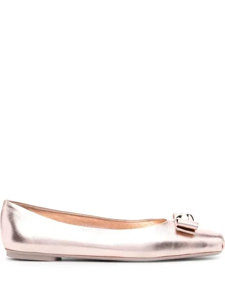 Balerini Salvatore Ferragamo cu funde roz