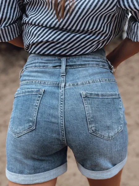 Pantaloni scurți din denim Dstreet albastru