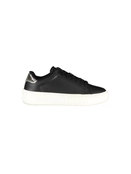 Lniane trampki Tommy Jeans czarne