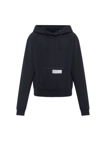 Bluza z kapturem Maison Margiela z kapturem niebieska