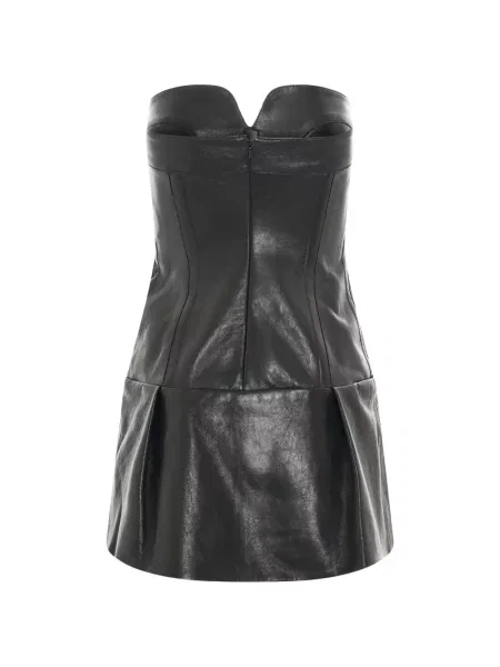 Rochie mini Khaite din piele negru