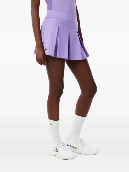 Fusta mini Lacoste tenis cu autograf violet