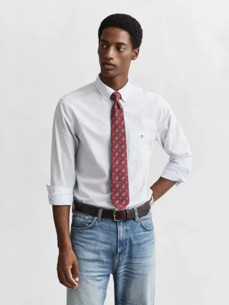 Gant koszula casual Mężczyźni Regular Fit niebieski w M biała