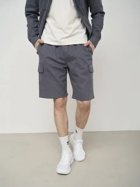 HANDY WEAR Cotton Cargo Шорти Темно-сірий сірі