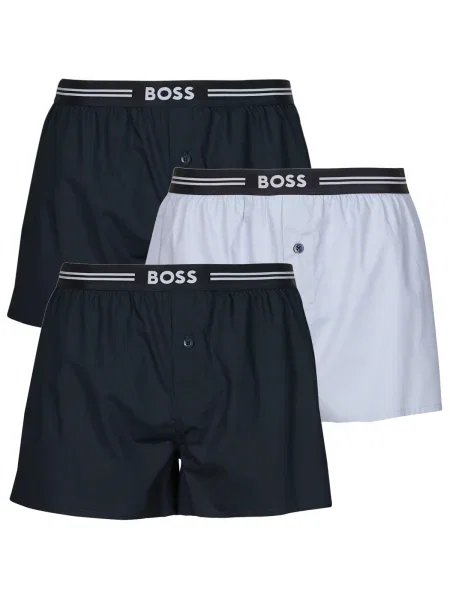 BOSS BLACK 3 db-os boxeralsó szett 3P Woven Boxer fekete