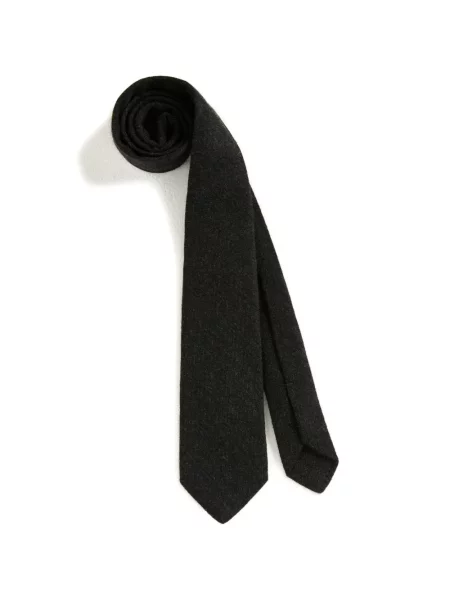 Cravată Kiton tricotate melange gri