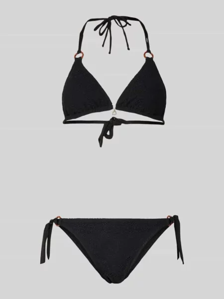 Bikini z ażurowym wzorem na całej powierzchni model Sunmesh' Banana Moon czarne
