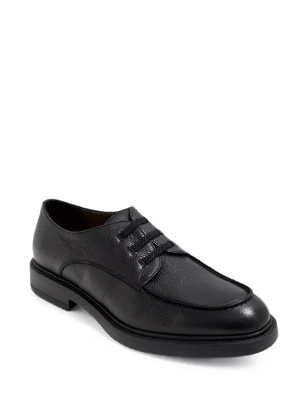 Pantofi derby Doucal's cu șireturi din piele negru
