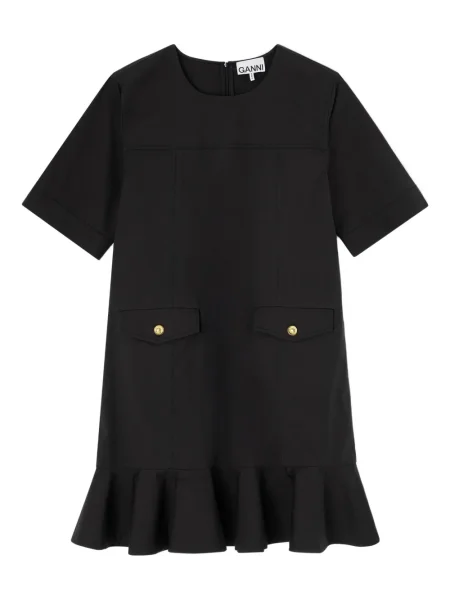 Rochie Ganni cu volane de costum negru