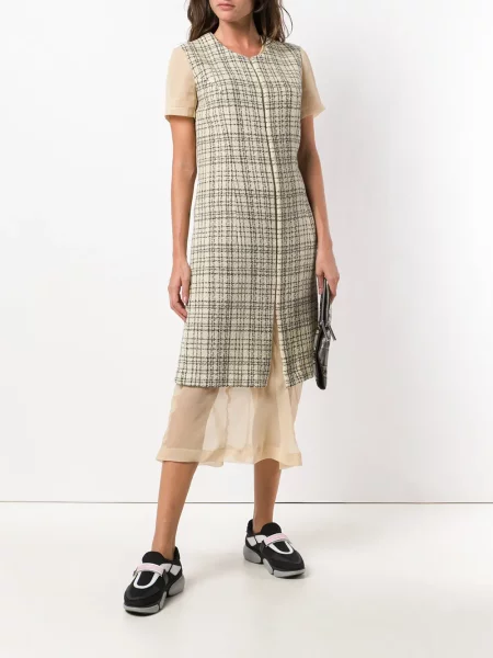 Kostkované oblekové šaty Comme Des Garçons Pre-owned